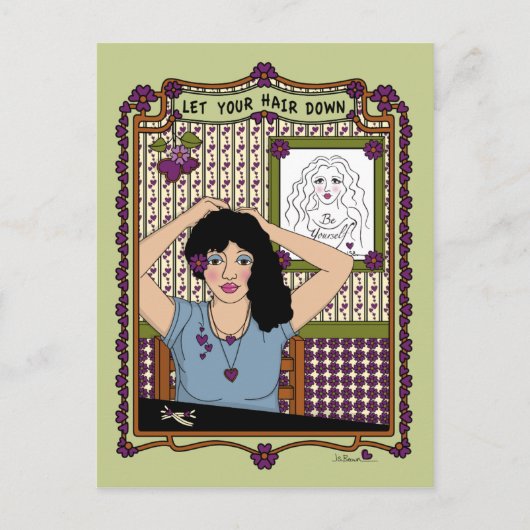 Carte Postale Laisser tomber les cheveux (Devant)