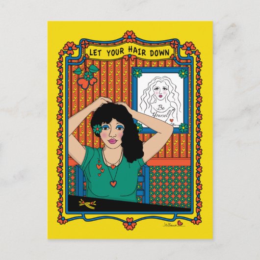 Carte Postale Laisser tomber les cheveux (Devant)