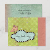 Carte Postale Laissez Amour Chirp Invitation de Pâques (Devant / Derrière)