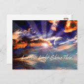 Carte Postale laissez briller votre lumière à travers (Devant / Derrière)