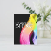 Carte Postale laissez briller votre lumière : arc-en-ciel éclate (Debout devant)
