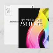 Carte Postale laissez briller votre lumière : arc-en-ciel éclate (Devant / Derrière)