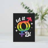 Carte Postale Laissez-le Bi Pride (Debout devant)