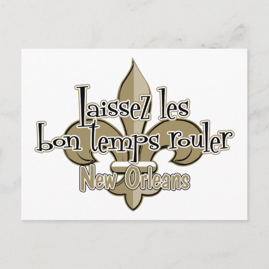 Carte Postale Laissez le bon temps rouler (Devant)