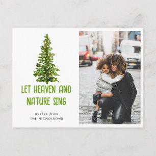 Carte Postale Laissez le Ciel et la Nature Chanter Arbre de Noël