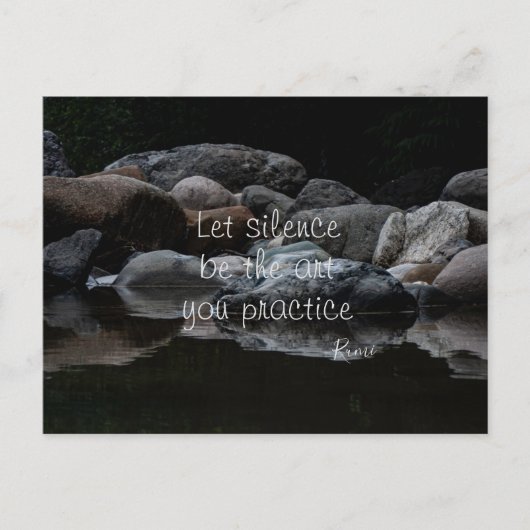 Carte Postale Laissez le silence être l'art que vous pratiquez (Devant)