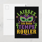 Carte Postale Laissez Les Bons Temps Rouler Mardi Gras (Devant / Derrière)