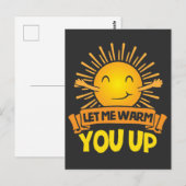 Carte Postale Laissez-moi vous réchauffer Câlin de soleil mignon (Devant / Derrière)