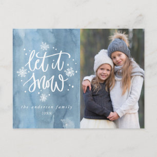 Carte Postale Laissez tomber la neige Photo de vacances