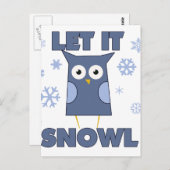 Carte Postale Laissez tomber SNOW OWL (Devant / Derrière)