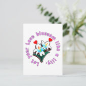 Carte Postale Laissez votre amour fleurir comme un lys. (Debout devant)