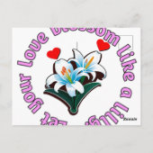 Carte Postale Laissez votre amour fleurir comme un lys. (Dos)