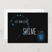 Carte Postale Laissez votre éclat léger (Devant / Derrière)