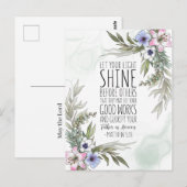 Carte Postale Laissez Votre Lumière Briller Devant Les Autres, M (Devant / Derrière)