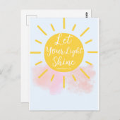 Carte Postale Laissez Votre Lumière Briller - Matthieu 5:16 Vers (Devant / Derrière)