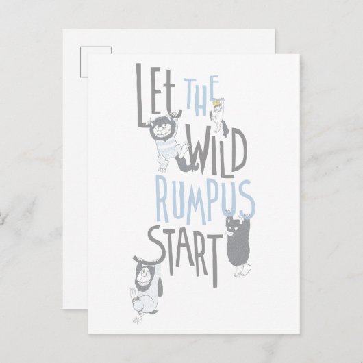 Carte Postale Laissons le Rumpus sauvage commencer (Devant / Derrière)