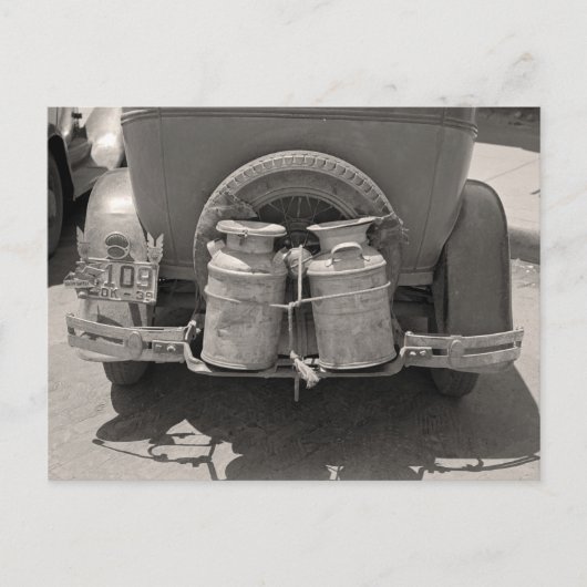 Carte Postale Lait Cans, 1939 (Devant)