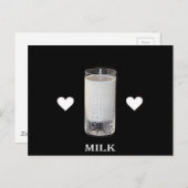 Carte Postale Lait (coeurs) (Devant / Derrière)