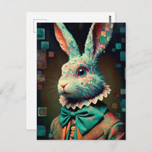 Carte Postale Lait de lapin blanc (Devant / Derrière)