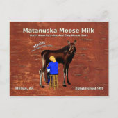 Carte Postale Lait d'orignal Matanuska (Devant)