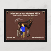 Carte Postale Lait d'orignal Matanuska (Devant)