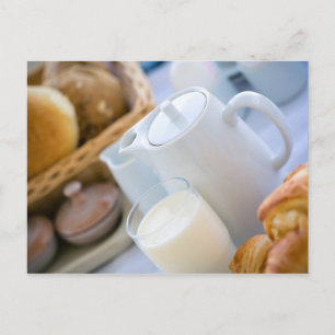 Carte Postale Lait et boulangerie