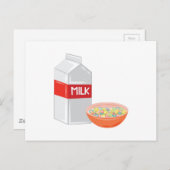 Carte Postale Lait et céréales (Devant / Derrière)