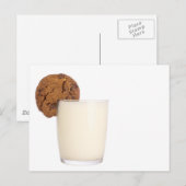 Carte Postale lait et cookies (Devant / Derrière)