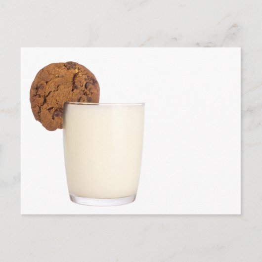Carte Postale lait et cookies (Devant)