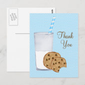 Carte Postale lait et cookies (Devant / Derrière)