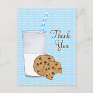 Carte Postale lait et cookies