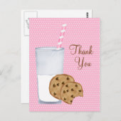 Carte Postale lait et cookies (Devant / Derrière)