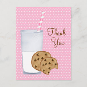 Carte Postale lait et cookies