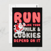 Carte Postale Lait et cookies (Devant / Derrière)