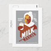 Carte Postale Lait pour la chaleur (Devant / Derrière)