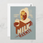 Carte Postale Lait pour la chaleur (Devant / Derrière)