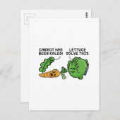 Carte Postale Laitue Résolvons Cela (Devant / Derrière)