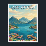 Carte Postale Lake Atitlán Guatemala Travel<br><div class="desc">Lake Atitlán lies high in the Guatemalan Highlands, surrounded by steep green hills and three towering volcanoes that rise directly from the water’s edge. Formed thousands of years ago by a massive volcanic eruption that collapsed into a caldera, the lake is one of the deepest in Central America and often...</div>