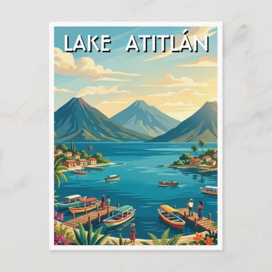 Carte Postale Lake Atitlán Guatemala Travel (Devant)