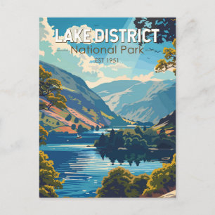 Carte Postale Lake District National Park England Travel Art