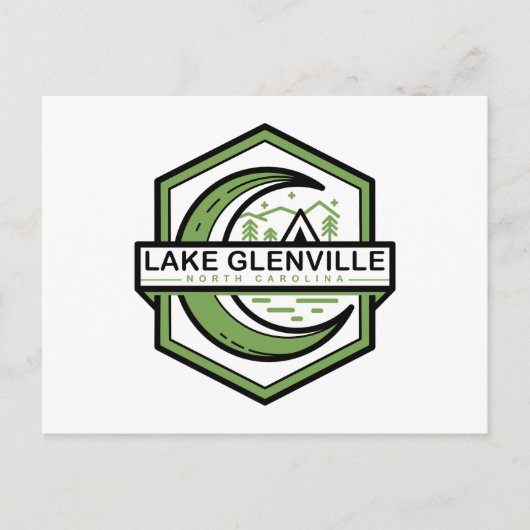 Carte Postale LAKE GLENVILLE lune hexa (Devant)