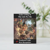 Carte Postale Lake Living est la vie pour moi (Debout devant)