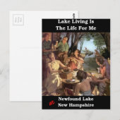 Carte Postale Lake Living est la vie pour moi (Devant / Derrière)