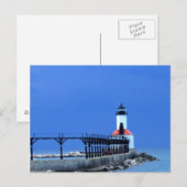 Carte Postale Lake Michigan Light House (Devant / Derrière)