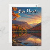 Carte Postale Lake Placid New York Automne Travel (Devant / Derrière)