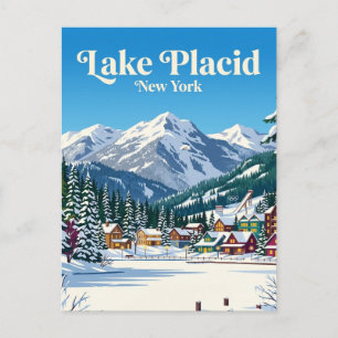 Carte Postale Lake Placid, New York, États-Unis