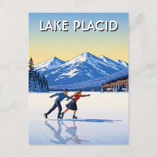 Carte Postale Lake Placid New York Ice Sking Travel