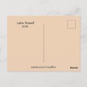 Carte postale Lake Powell 2018 (Dos)