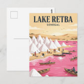 Carte Postale Lake Retba, Dakar, Dakar (Devant / Derrière)