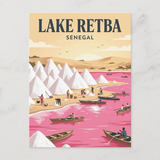 Carte Postale Lake Retba, Dakar, Dakar (Devant)